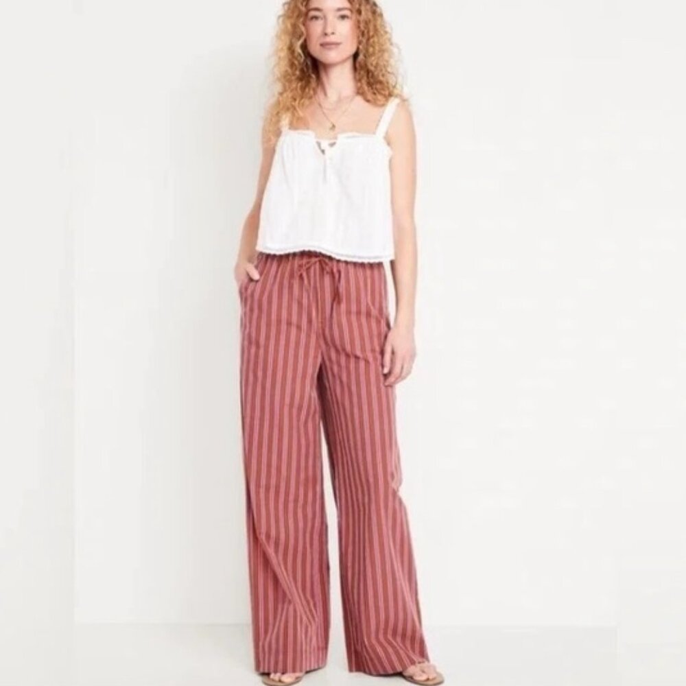 Old Navy High-Waisted Poplin Super Wide-Leg Pants NWT